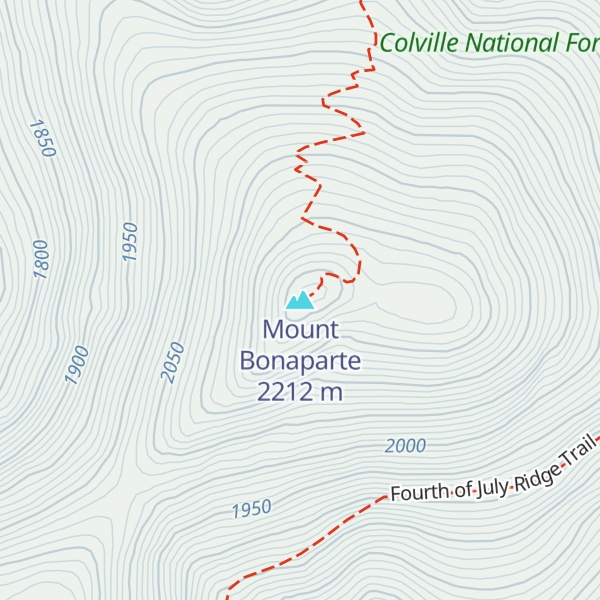 Map of Mount Bonaparte