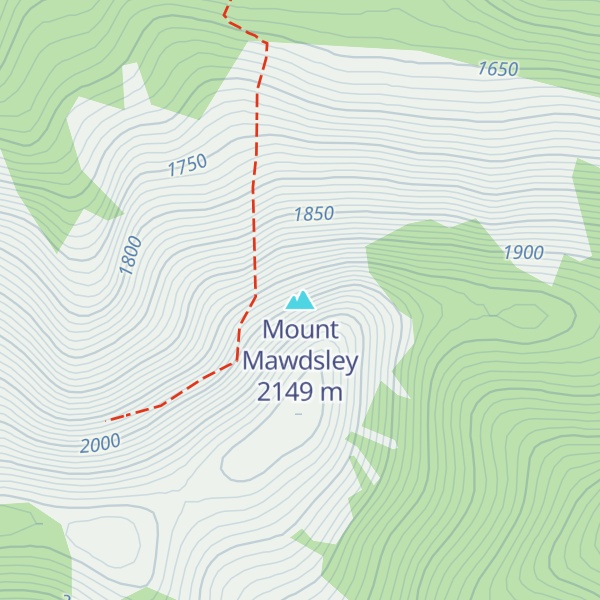 Map of Mount Mawdsley