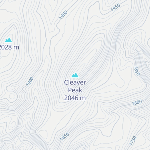 Map of Cleaver Peak