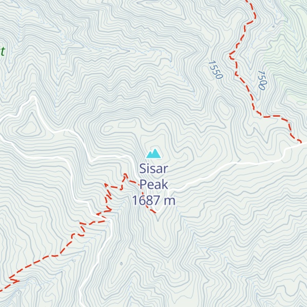 Map of Sisar Peak