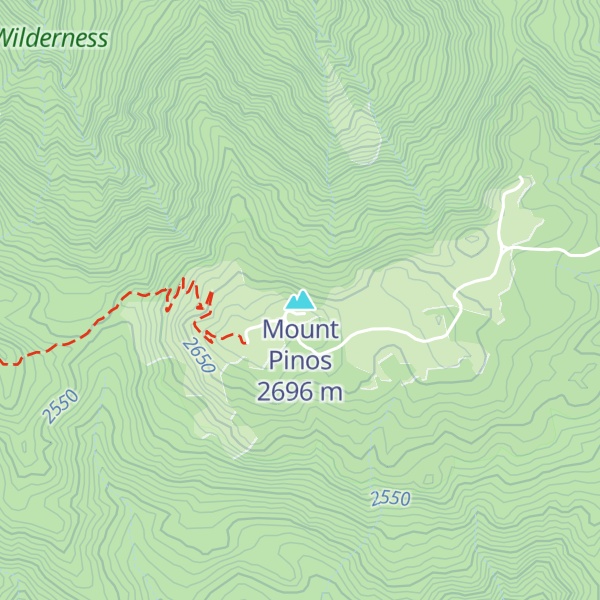 Map of Mount Pinos