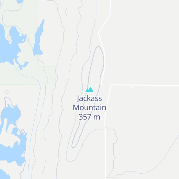 Map of Jackass Mountain