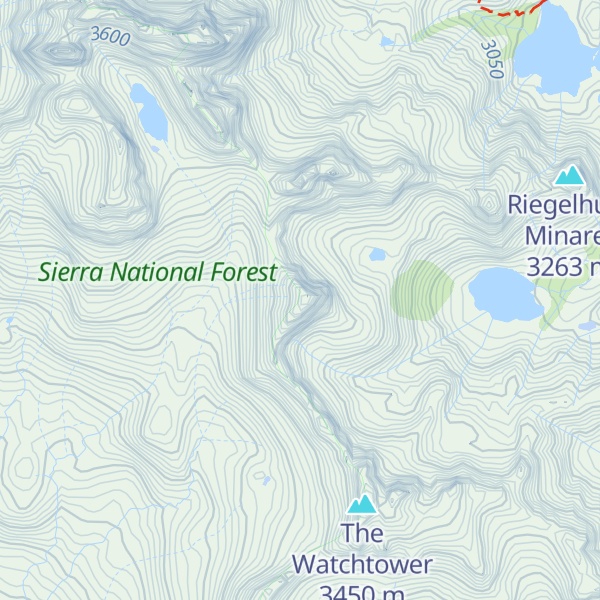 Map of Starr Minaret