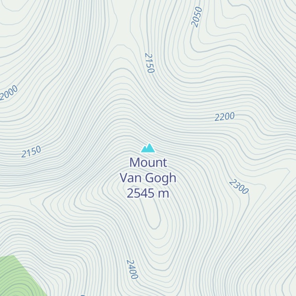 Map of Mount Van Gogh