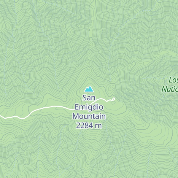 Map of San Emigdio Mountain