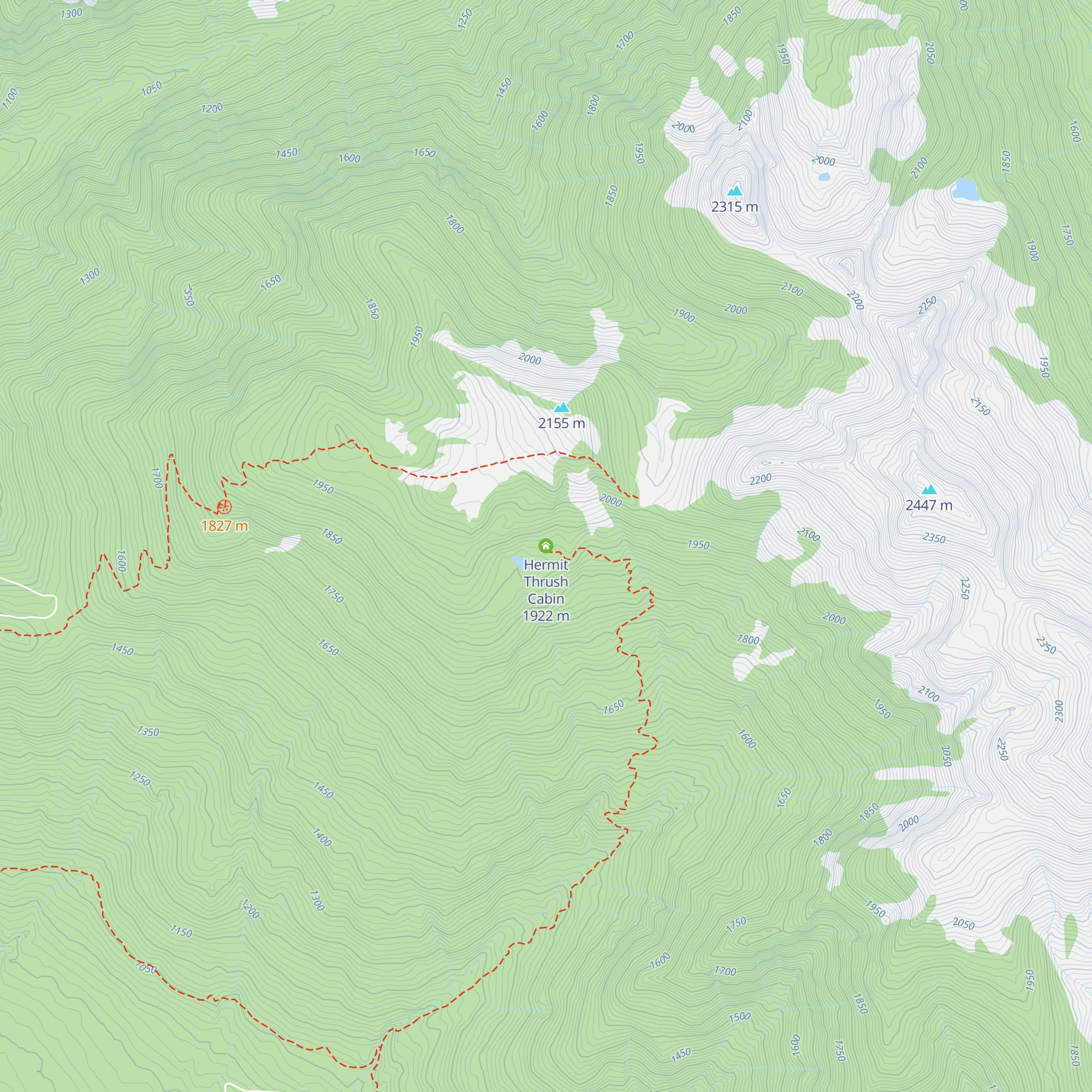 Hermit Thrush Cabin map