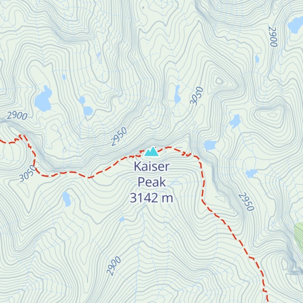 Map of Kaiser Peak