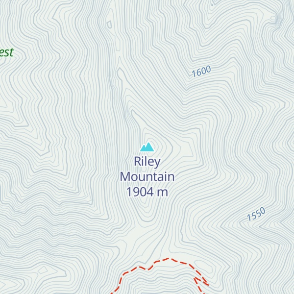 Map of Riley Mountain