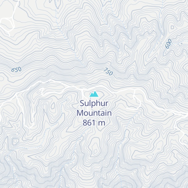 Map of Sulphur Mountain