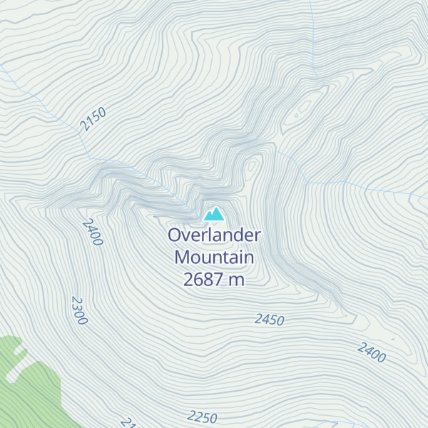 Map of Overlander Mountain