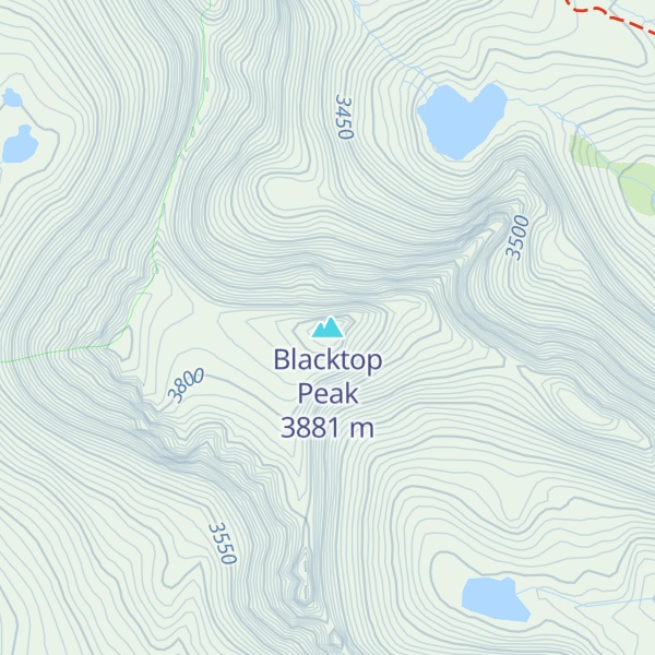 Map of Blacktop Peak