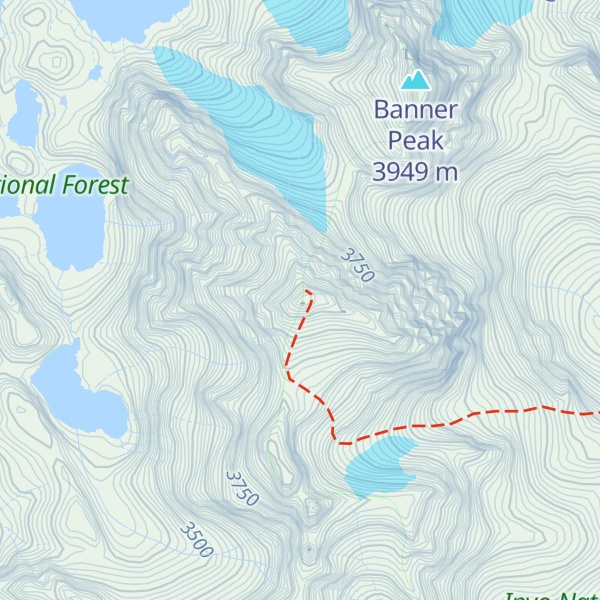 Map of Mount Ritter
