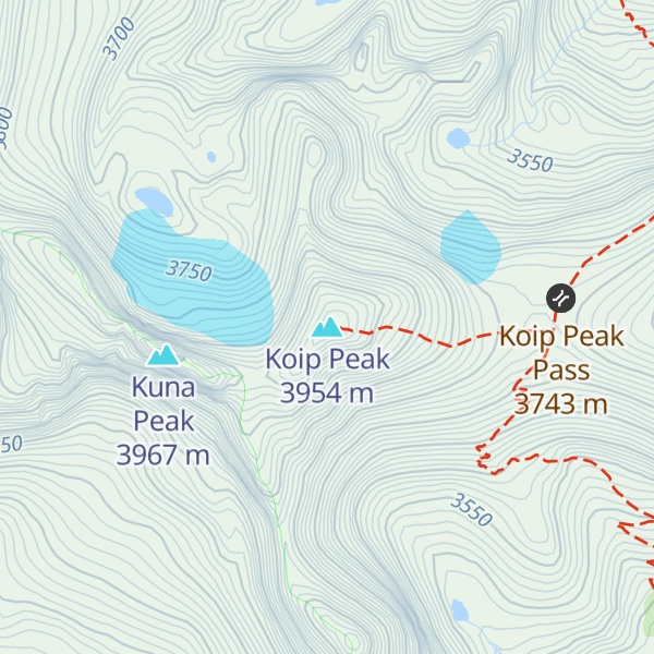 Map of Koip Peak