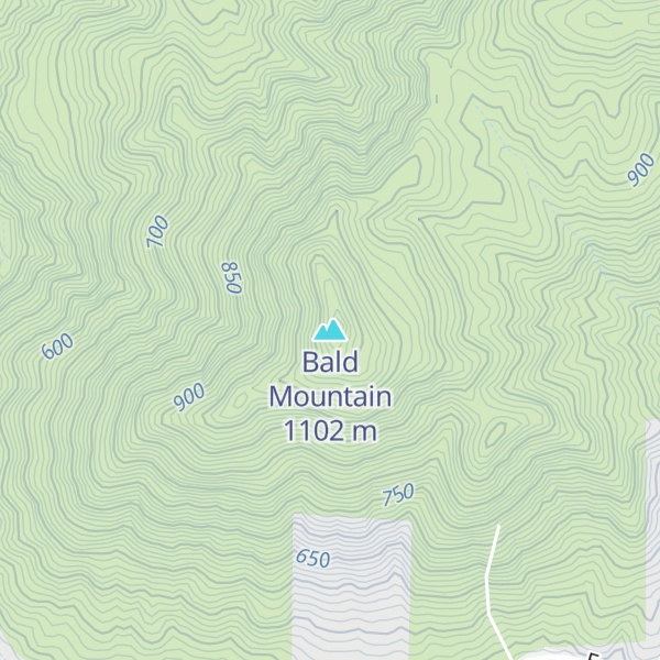 Map of Bald Mountain