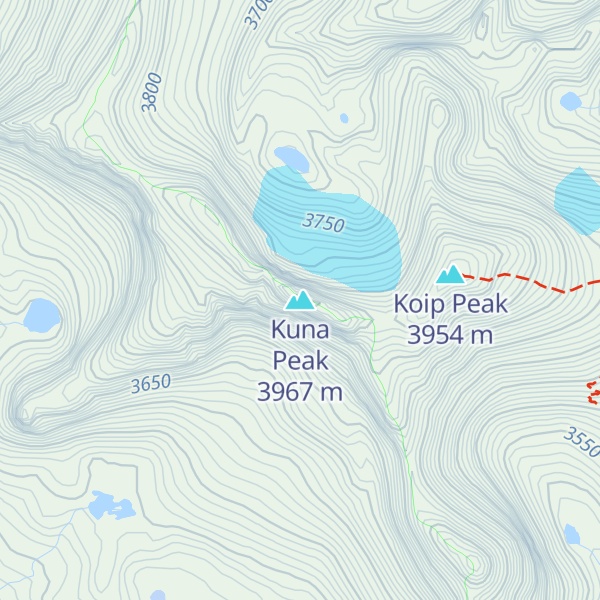 Map of Kuna Peak