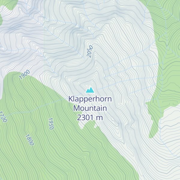 Map of Klapperhorn Mountain
