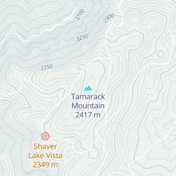 Map of Tamarack Mountain