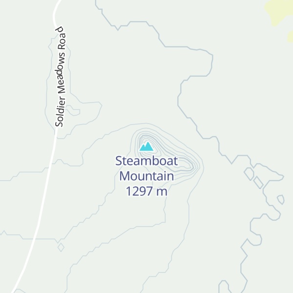 Map of Steamboat Mountain