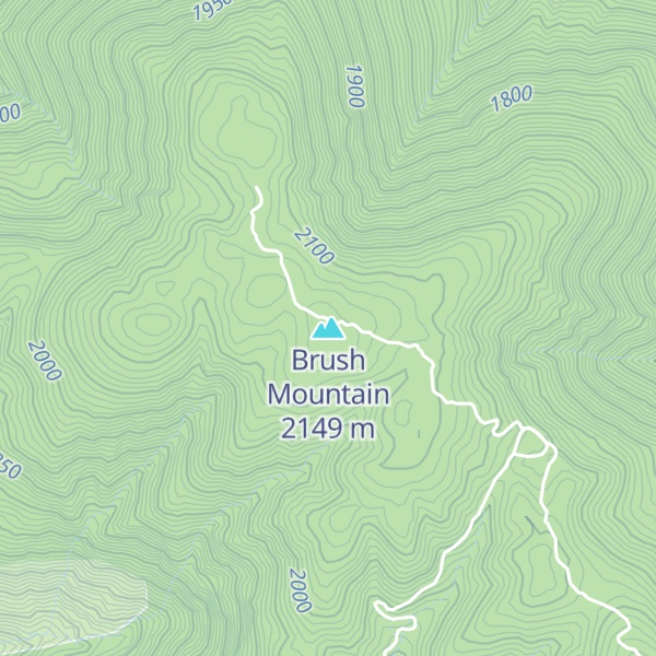 Map of Brush Mountain