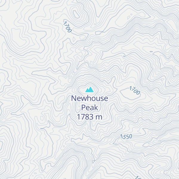 Map of Newhouse Peak