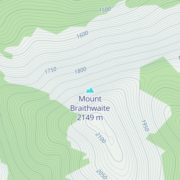 Map of Mount Braithwaite