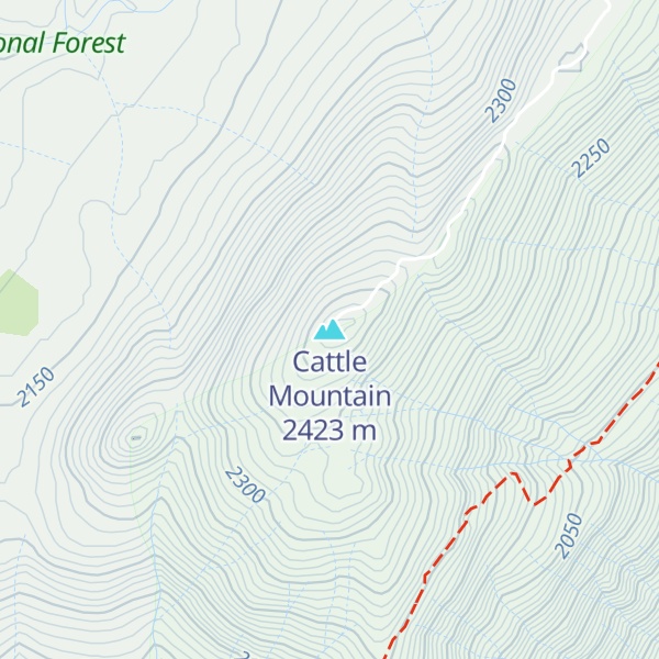 Map of Cattle Mountain