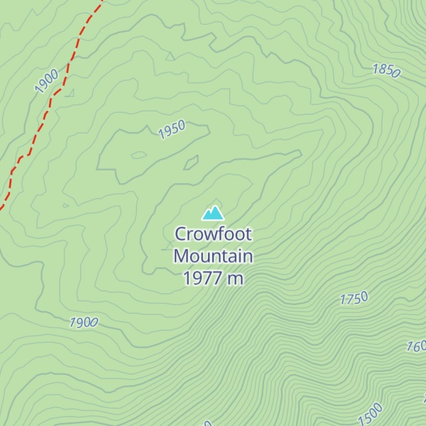Map of Crowfoot Mountain