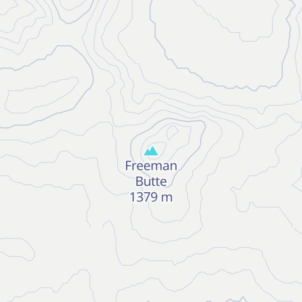 Map of Freeman Butte