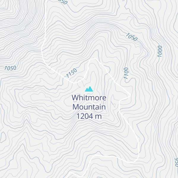 Map of Whitmore Mountain