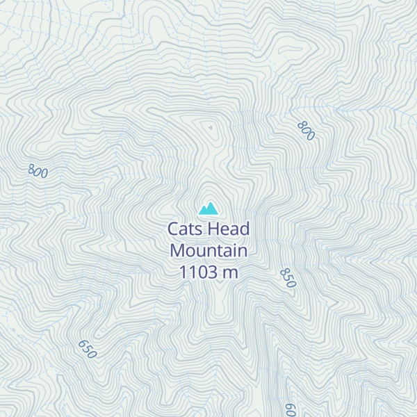 Map of Cats Head Mountain