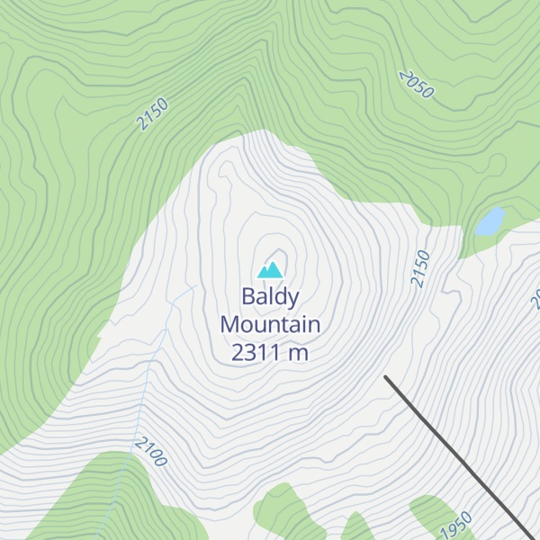 Map of Baldy Mountain