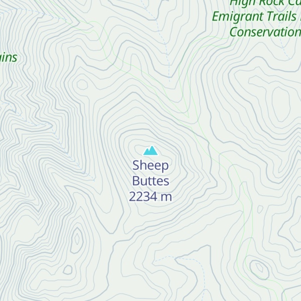Map of Sheep Buttes