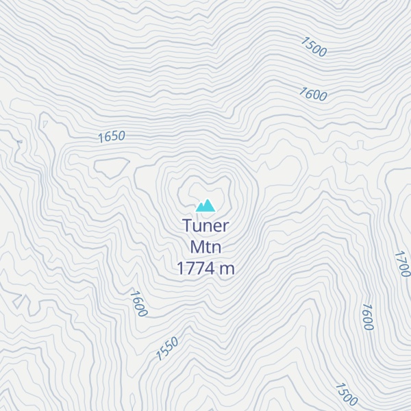 Map of Tuner Mtn
