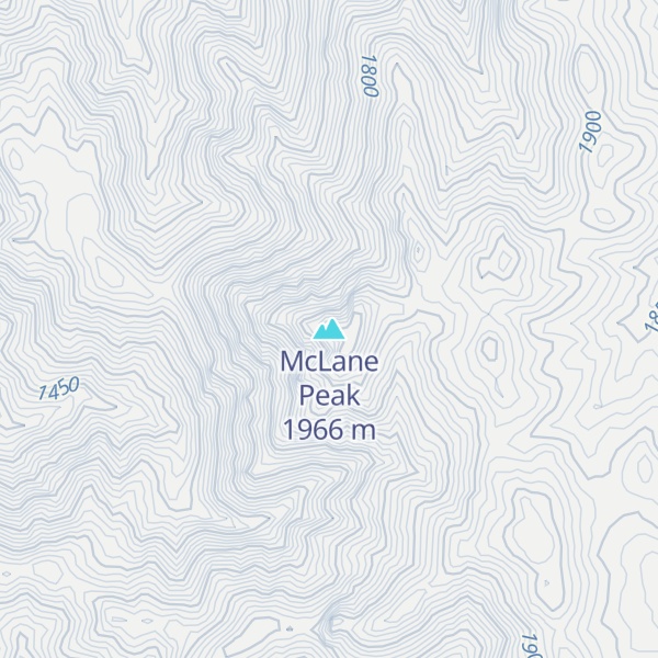 Map of McLane Peak