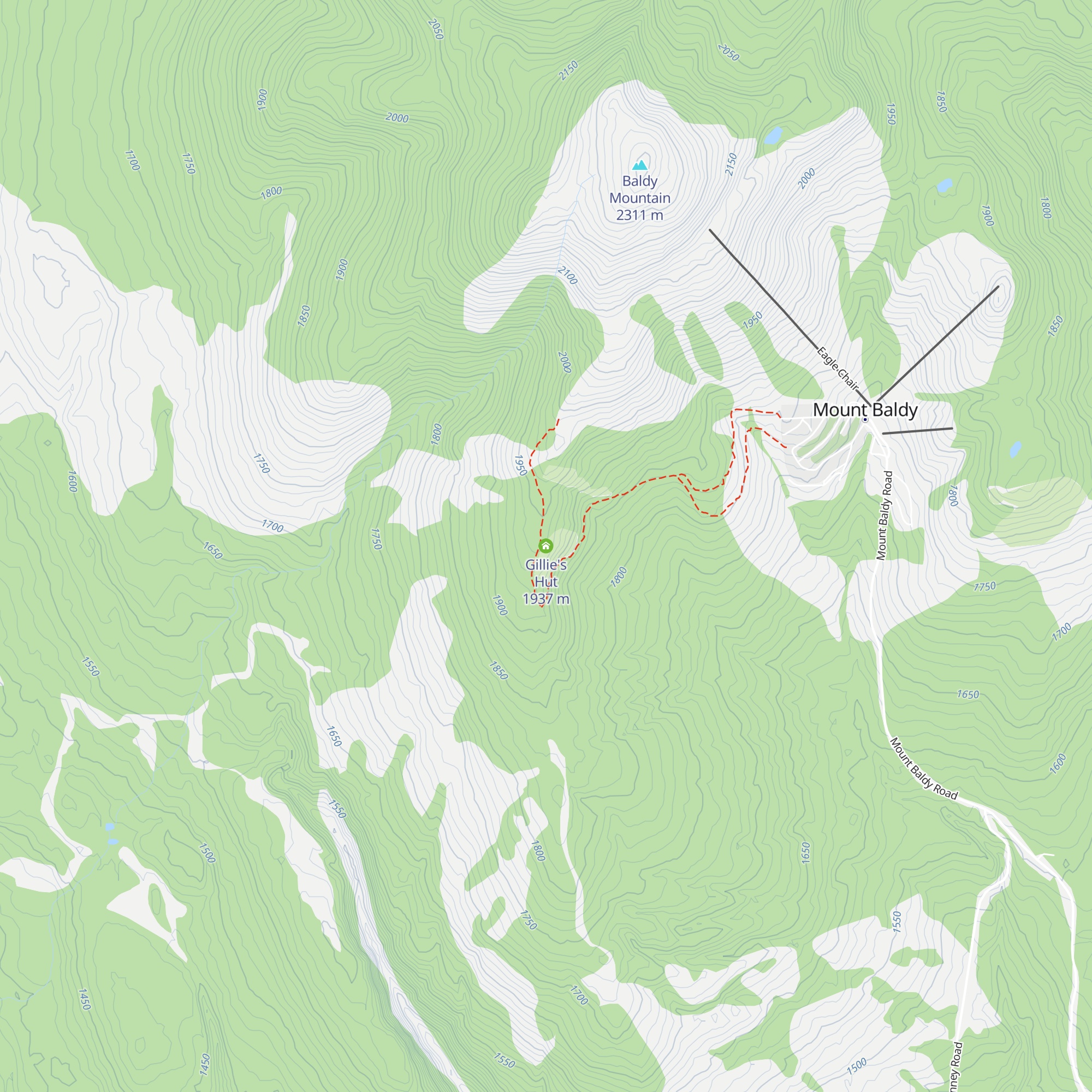 Gillie's Hut map