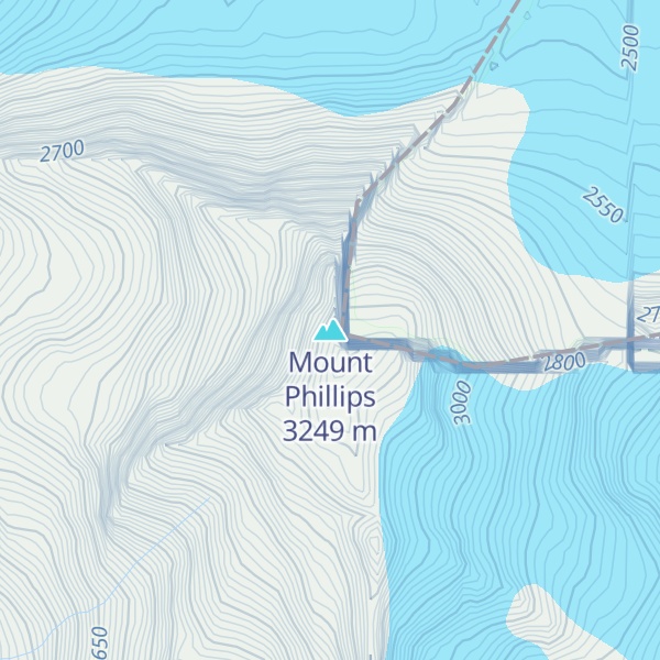 Map of Mount Phillips