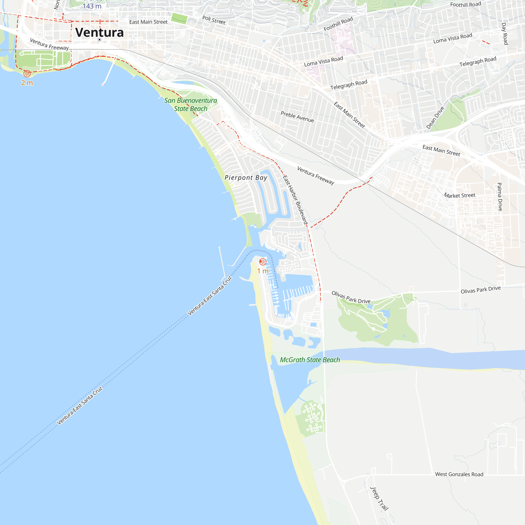 Channel Islands National Park Headquarters and Visitors Center map