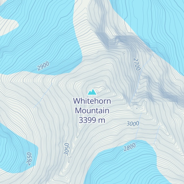 Map of Whitehorn Mountain
