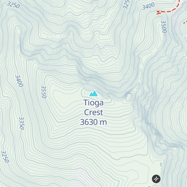 Map of Tioga Crest