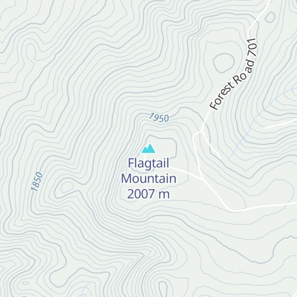 Map of Flagtail Mountain