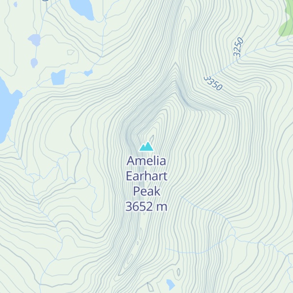 Map of Amelia Earhart Peak