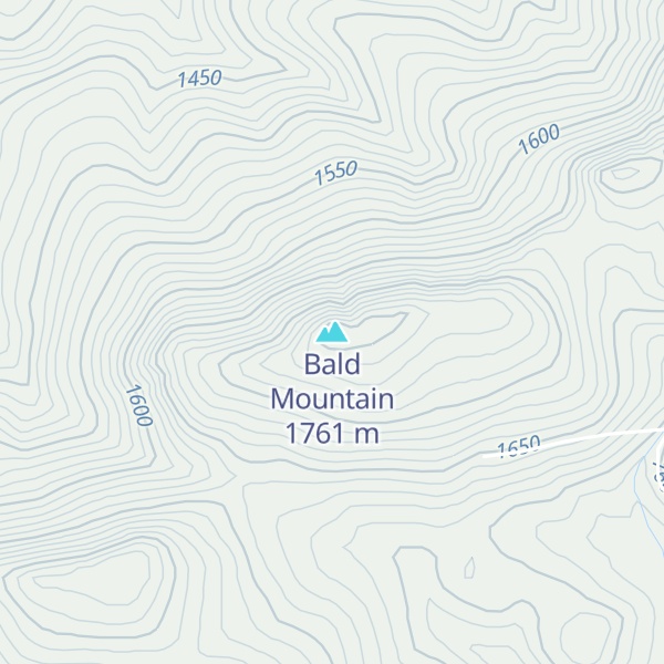 Map of Bald Mountain