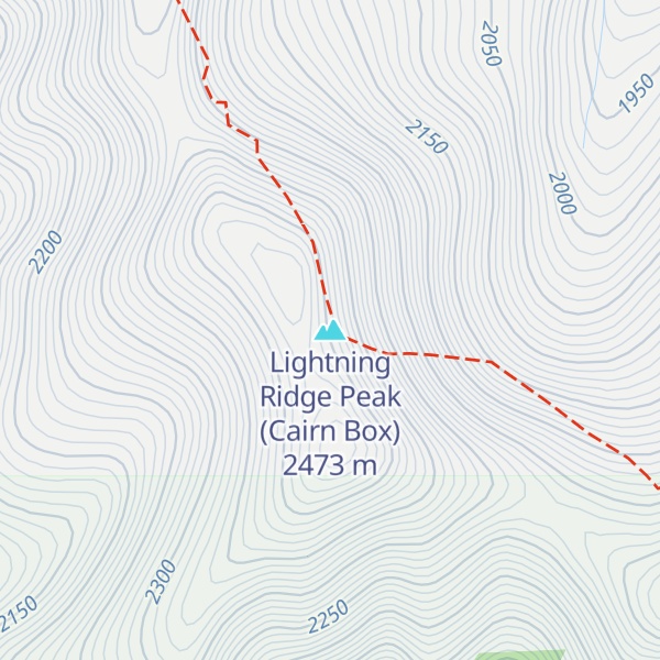 Map of Lightning Ridge Peak (Cairn Box)