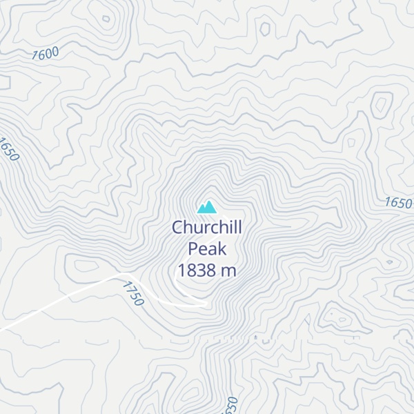 Map of Churchill Peak