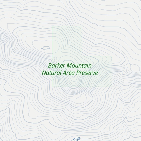 Map of Barker Mountain
