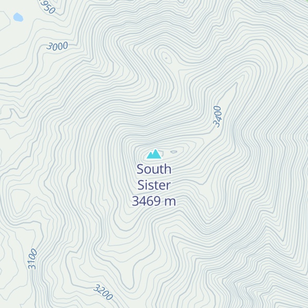 Map of South Sister