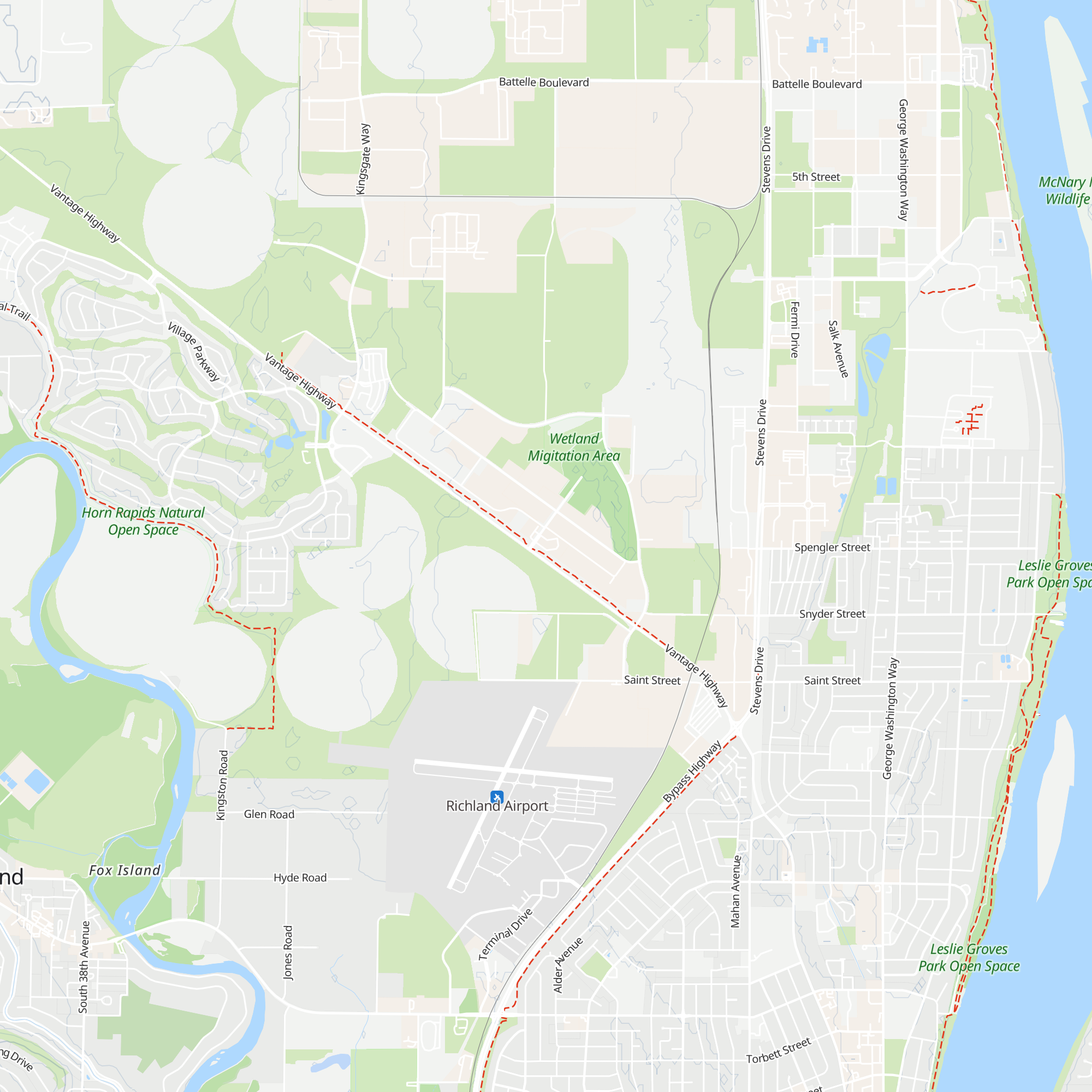 Manhattan Project National Historical Park - Hanford map