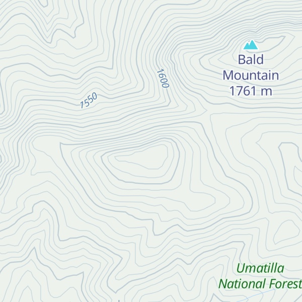 Map of Little Bald Mountain