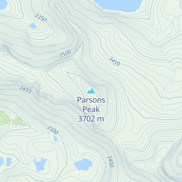Map of Parsons Peak