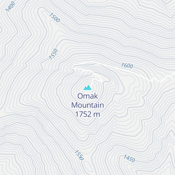 Map of Omak Mountain